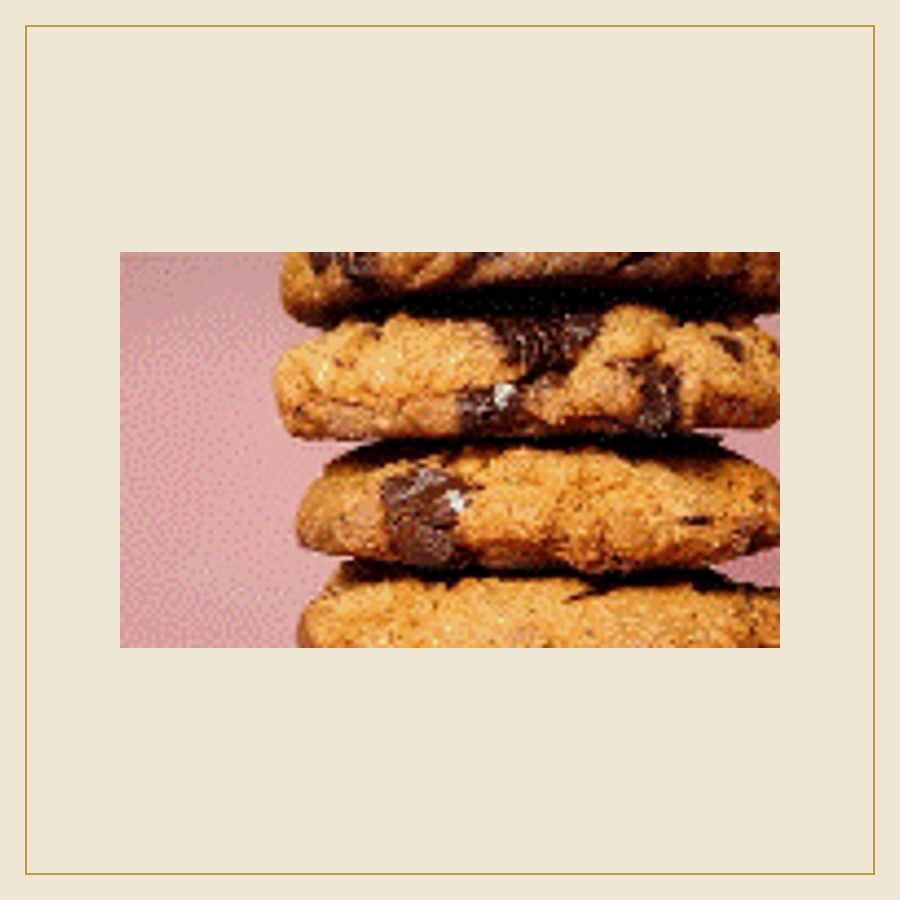 Stack of brown butter chocolate chunk oatmeal cookies